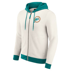 Darius Rucker Collection Distressed Graphics Full-Zip Hoodie - Miami Dolphins Hoodies
