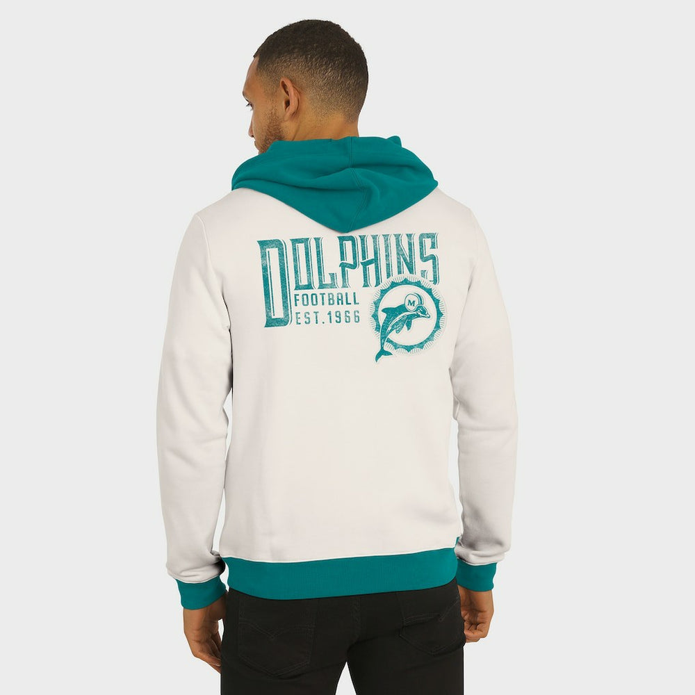 Darius Rucker Collection Distressed Graphics Full-Zip Hoodie - Miami Dolphins Hoodies