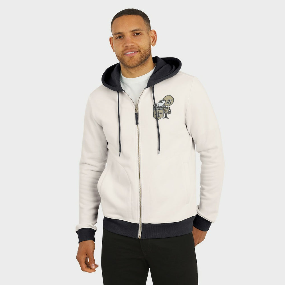 Darius Rucker Collection Distressed Graphics Full-Zip Hoodie - New Orleans Saints Hoodies
