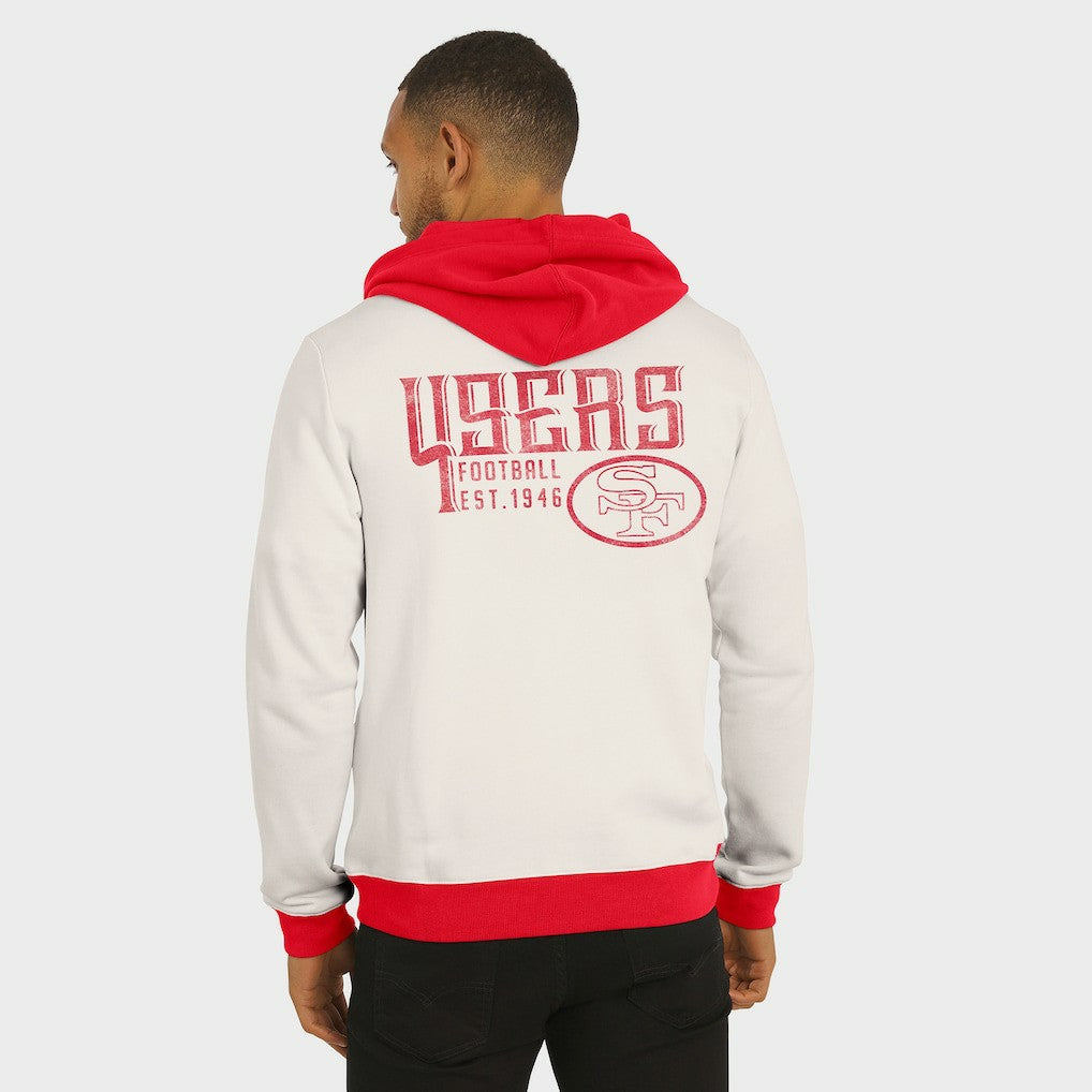 Darius Rucker Collection Distressed Graphics Full-Zip Hoodie - San Francisco 49ers Hoodies