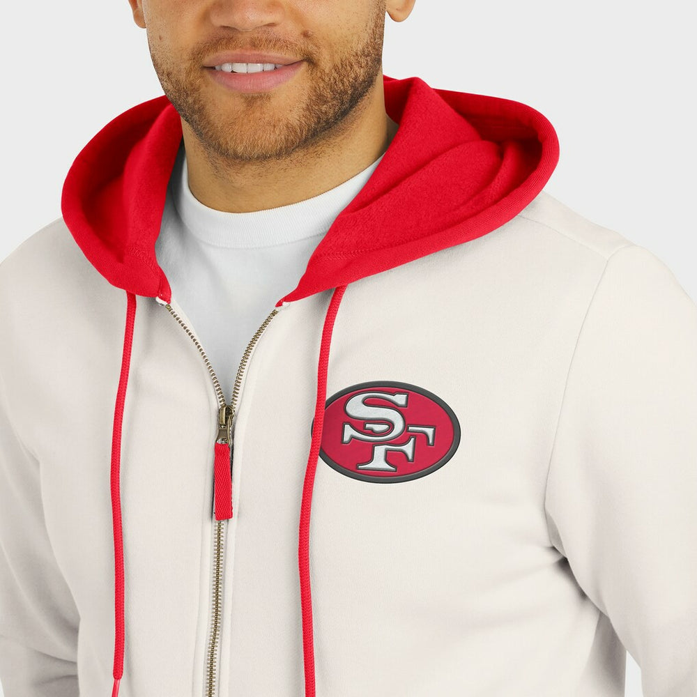 Darius Rucker Collection Distressed Graphics Full-Zip Hoodie - San Francisco 49ers Hoodies