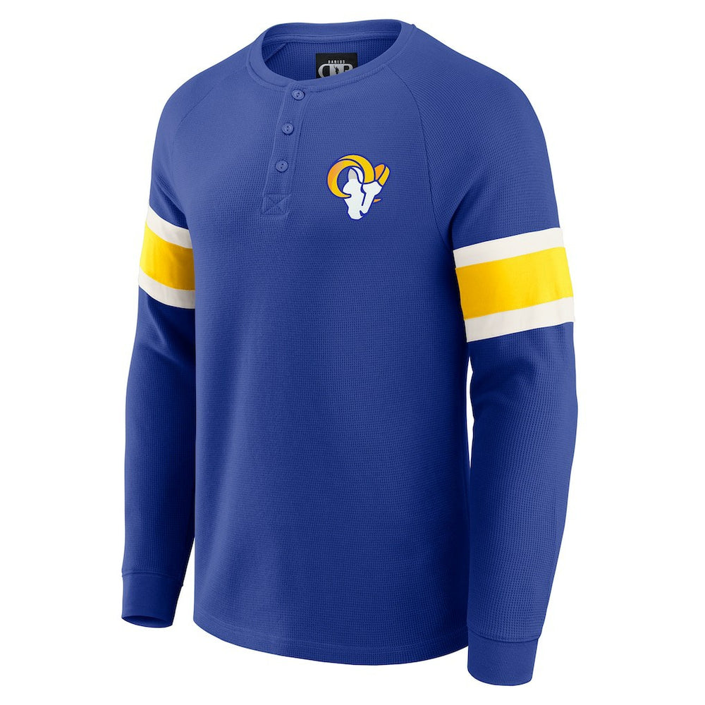 Darius Rucker Collection Waffle-Knit Raglan Long Sleeve Henley T-Shirt - Los Angeles Rams T-shirts