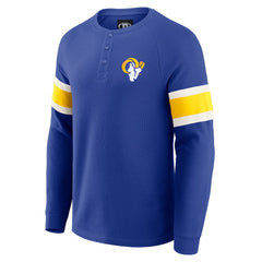 Darius Rucker Collection Waffle-Knit Raglan Long Sleeve Henley T-Shirt - Los Angeles Rams T-shirts