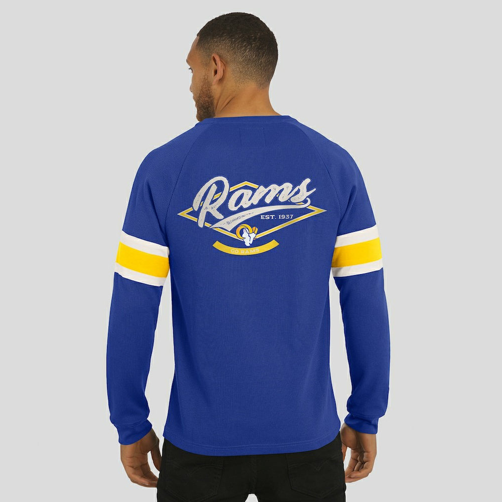 Darius Rucker Collection Waffle-Knit Raglan Long Sleeve Henley T-Shirt - Los Angeles Rams T-shirts
