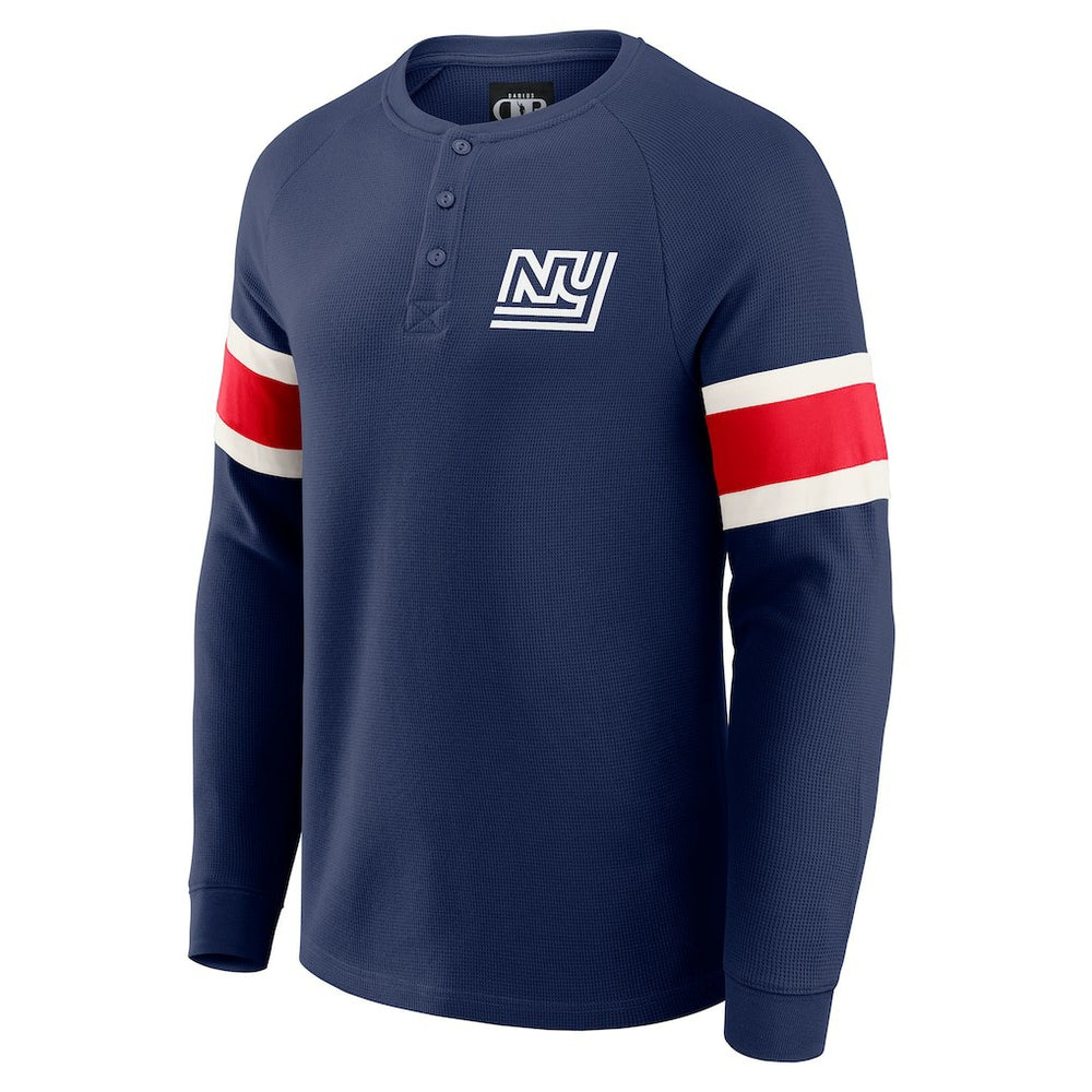 Darius Rucker Collection Waffle-Knit Raglan Long Sleeve Henley T-Shirt - New York Giants T-shirts