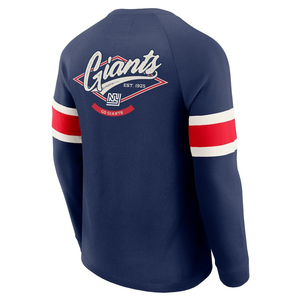 Darius Rucker Collection Waffle-Knit Raglan Long Sleeve Henley T-Shirt - New York Giants T-shirts
