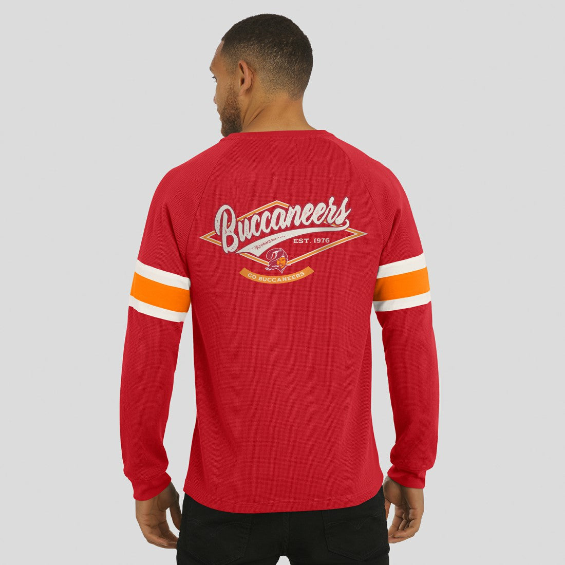 Darius Rucker Collection Waffle-Knit Raglan Long Sleeve Henley T-Shirt - Tampa Bay Buccaneers T-shirts
