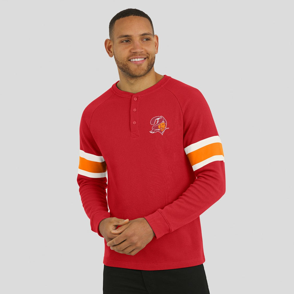 Darius Rucker Collection Waffle-Knit Raglan Long Sleeve Henley T-Shirt - Tampa Bay Buccaneers T-shirts