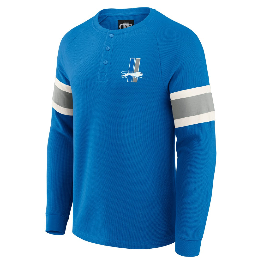 Darius Rucker Collection Waffle-Knit Raglan Long Sleeve Henley T-Shirt - Detroit Lions T-shirts