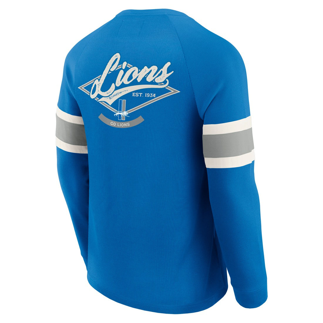 Darius Rucker Collection Waffle-Knit Raglan Long Sleeve Henley T-Shirt - Detroit Lions T-shirts