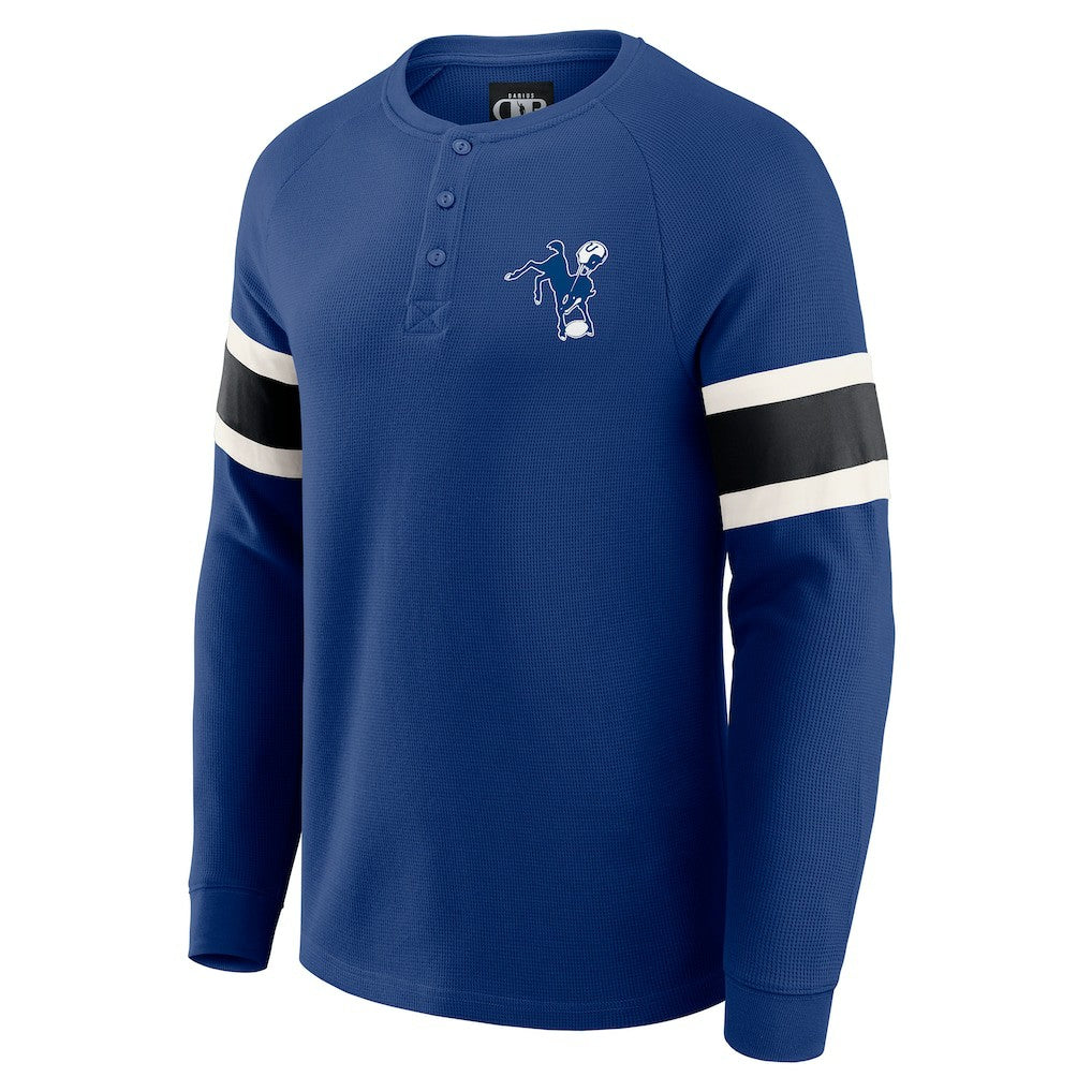 Darius Rucker Collection Waffle-Knit Raglan Long Sleeve Henley T-Shirt - Indianapolis Colts T-shirts