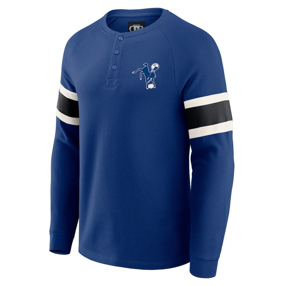 Darius Rucker Collection Waffle-Knit Raglan Long Sleeve Henley T-Shirt - Indianapolis Colts T-shirts