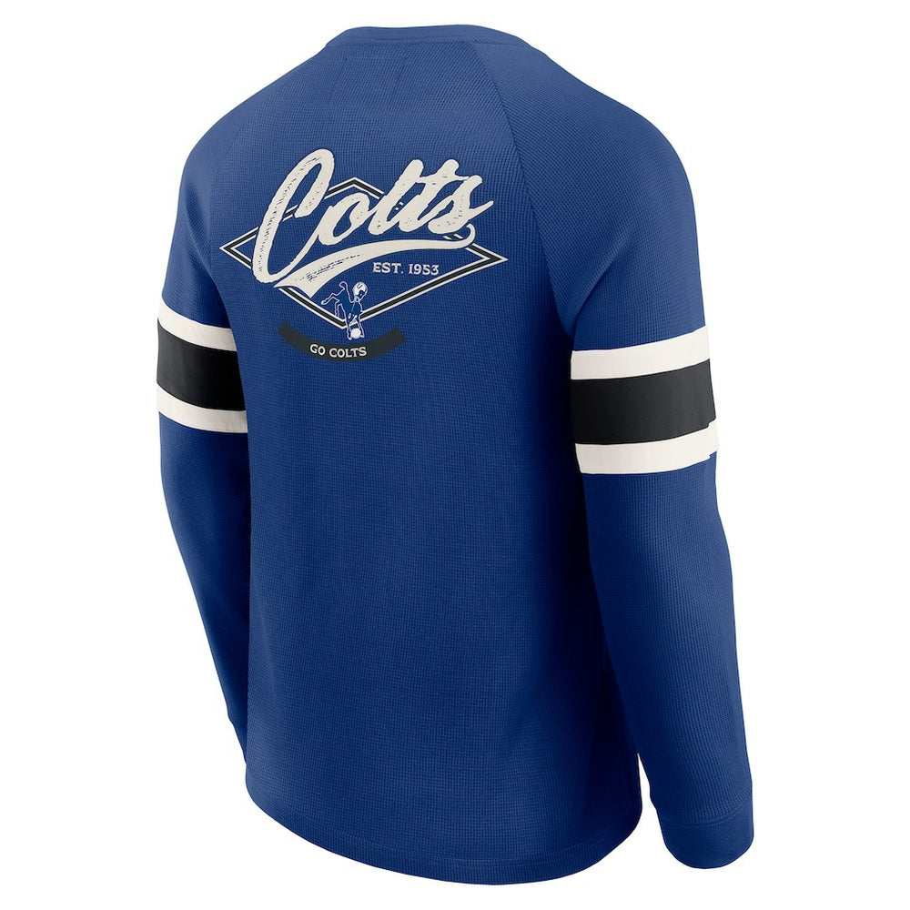 Darius Rucker Collection Waffle-Knit Raglan Long Sleeve Henley T-Shirt - Indianapolis Colts T-shirts