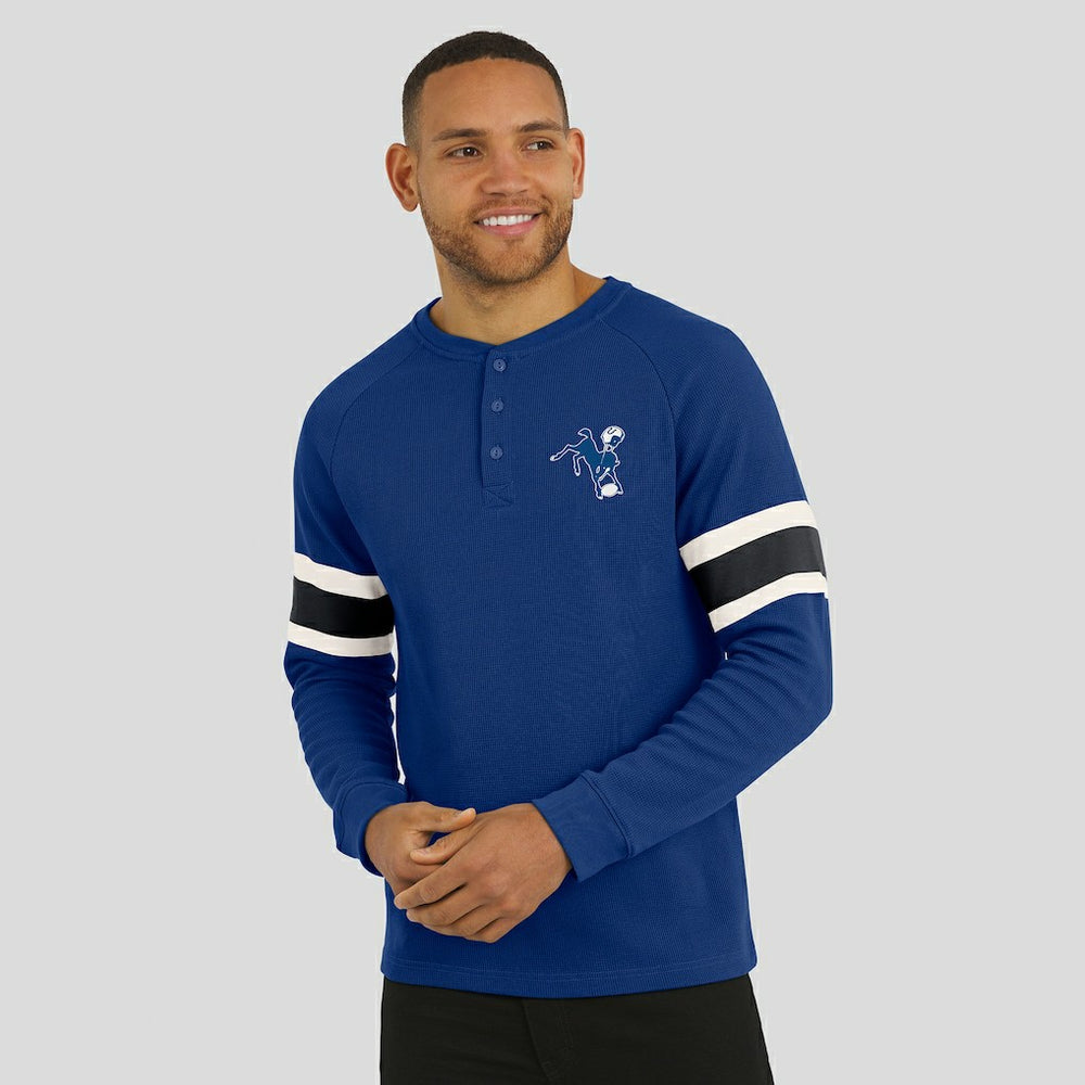 Darius Rucker Collection Waffle-Knit Raglan Long Sleeve Henley T-Shirt - Indianapolis Colts T-shirts