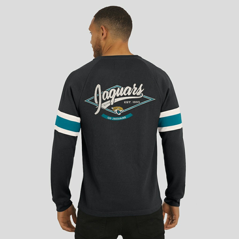 Darius Rucker Collection Waffle-Knit Raglan Long Sleeve Henley T-Shirt - Jacksonville Jaguars T-shirts