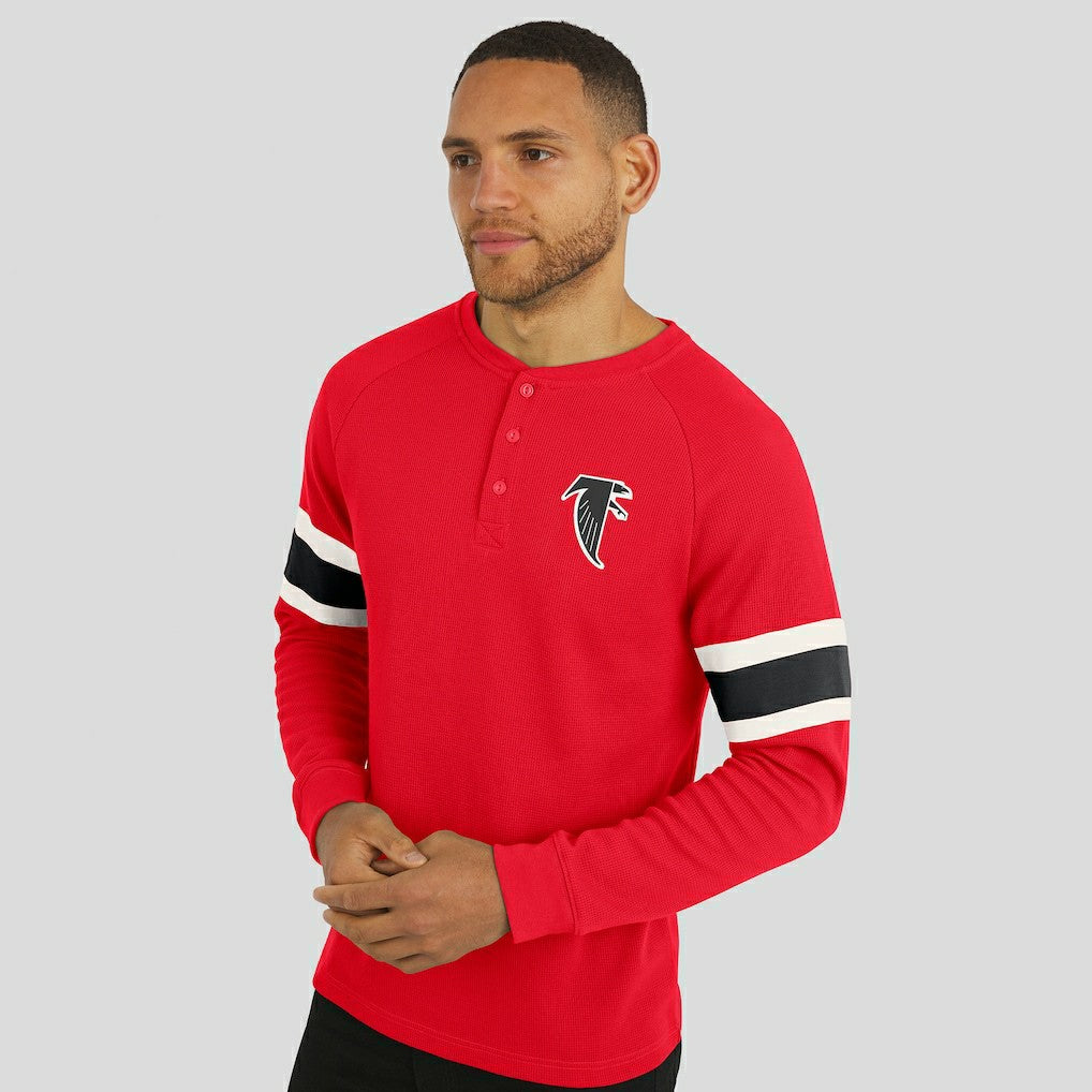 Darius Rucker Collection Waffle-Knit Raglan Long Sleeve Henley T-Shirt - Atlanta Falcons T-shirts