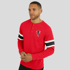 Darius Rucker Collection Waffle-Knit Raglan Long Sleeve Henley T-Shirt - Atlanta Falcons T-shirts
