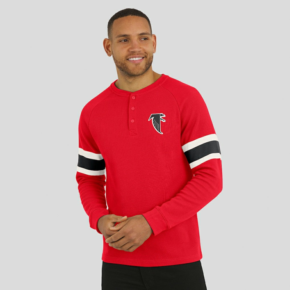 Darius Rucker Collection Waffle-Knit Raglan Long Sleeve Henley T-Shirt - Atlanta Falcons T-shirts