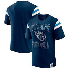 Darius Rucker Collection Football Stripe Sleeve T-Shirt - Tennessee Titans T-shirts