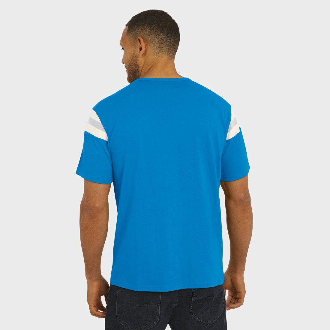 Darius Rucker Collection Football Stripe Sleeve T-Shirt - Detroit Lions T-shirts