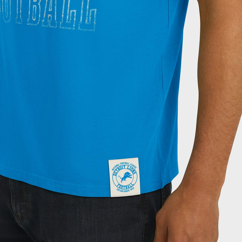 Darius Rucker Collection Football Stripe Sleeve T-Shirt - Detroit Lions T-shirts