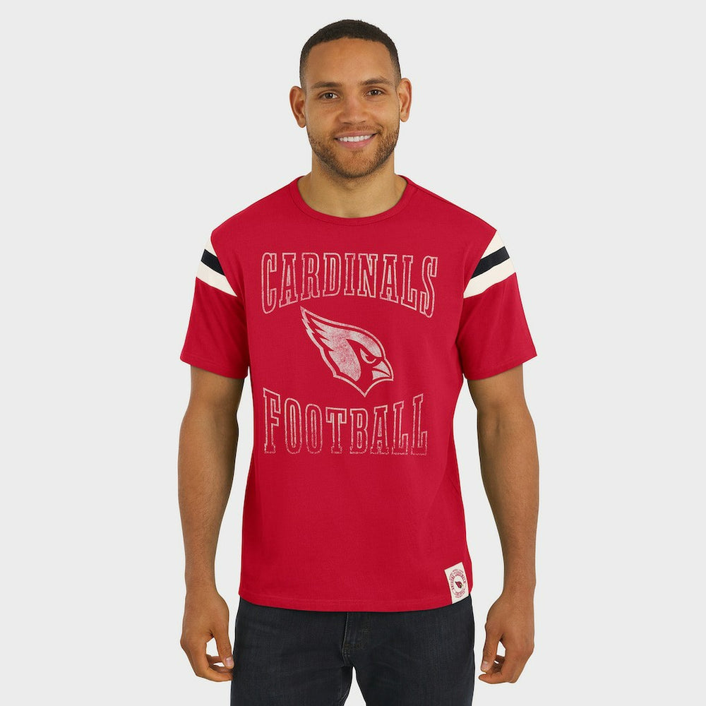 Darius Rucker Collection Football Stripe Sleeve T-Shirt - Arizona Cardinals T-shirts