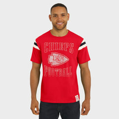 Darius Rucker Collection Football Stripe Sleeve T-Shirt - Kansas City Chiefs T-shirts