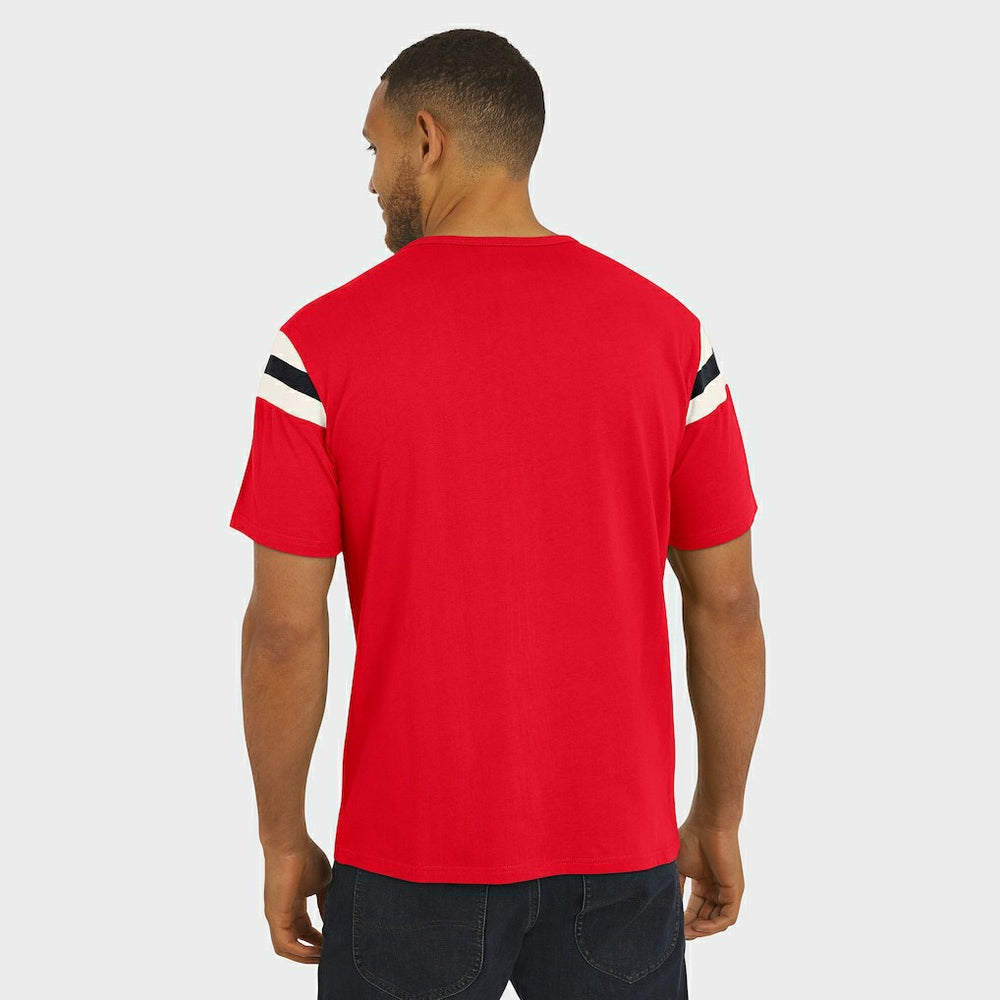 Darius Rucker Collection Football Stripe Sleeve T-Shirt - Kansas City Chiefs T-shirts