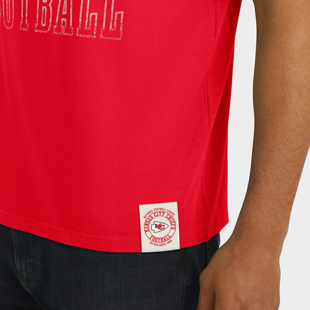 Darius Rucker Collection Football Stripe Sleeve T-Shirt - Kansas City Chiefs T-shirts