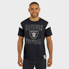 Darius Rucker Collection Football Stripe Sleeve T-Shirt - Las Vegas Raiders T-shirts