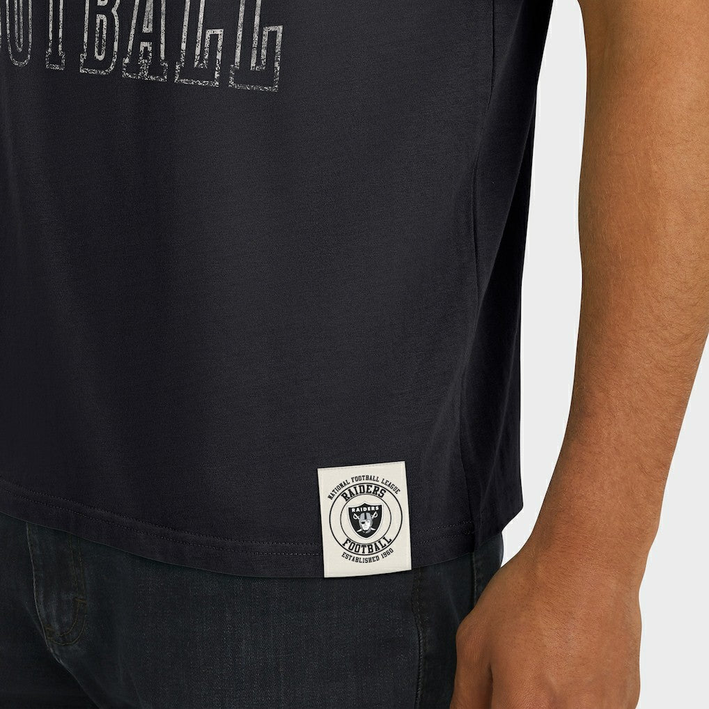 Darius Rucker Collection Football Stripe Sleeve T-Shirt - Las Vegas Raiders T-shirts