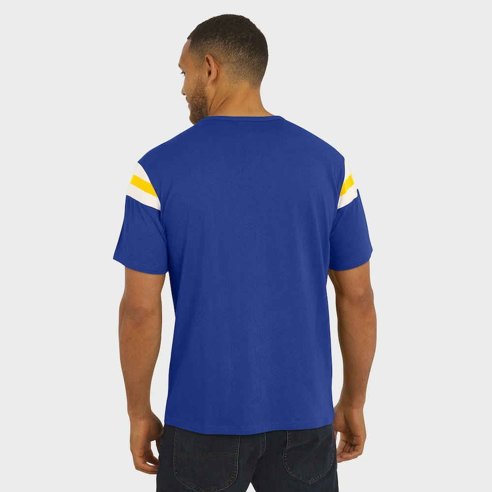 Darius Rucker Collection Football Stripe Sleeve T-Shirt - Los Angeles Rams T-shirts