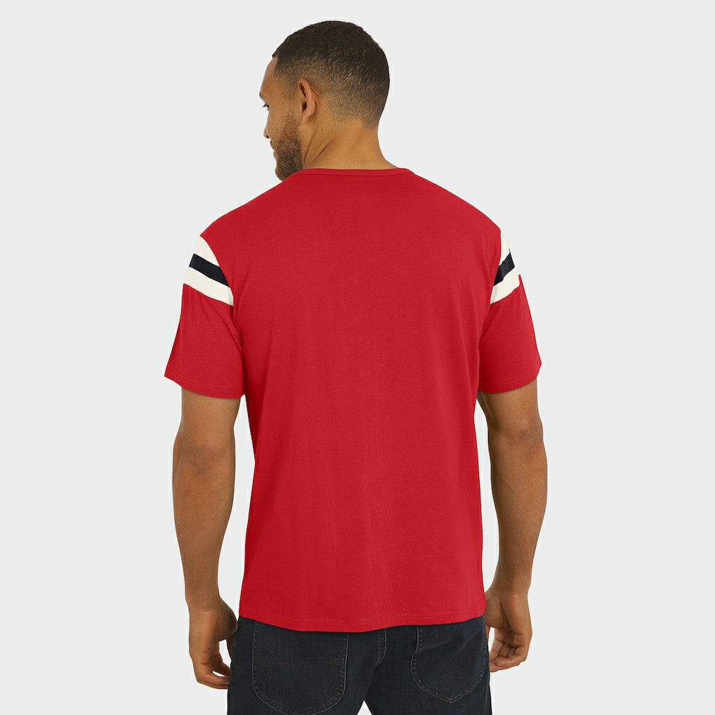 Darius Rucker Collection Football Stripe Sleeve T-Shirt - San Francisco 49ers T-shirts