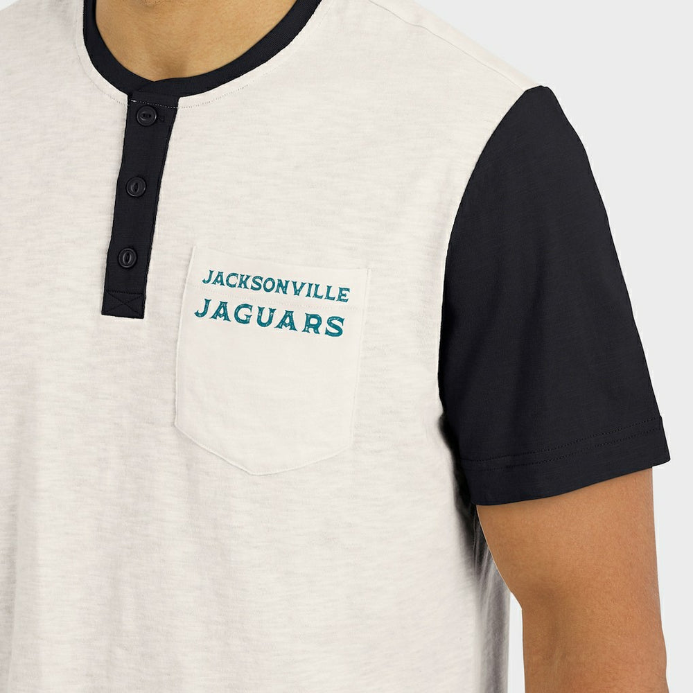 Darius Rucker Collection Henley Colorblock Slub Pocket T-Shirt - Jacksonville Jaguars T-shirts