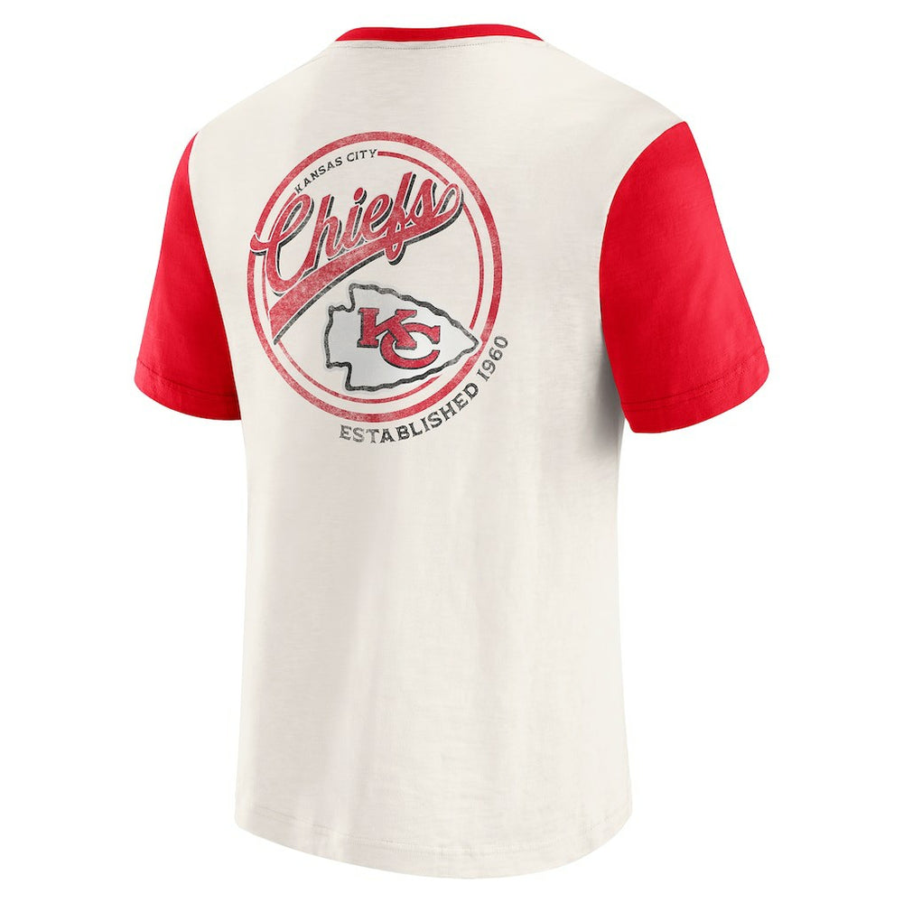 Darius Rucker Collection Henley Colorblock Slub Pocket T-Shirt - Kansas City Chiefs T-shirts