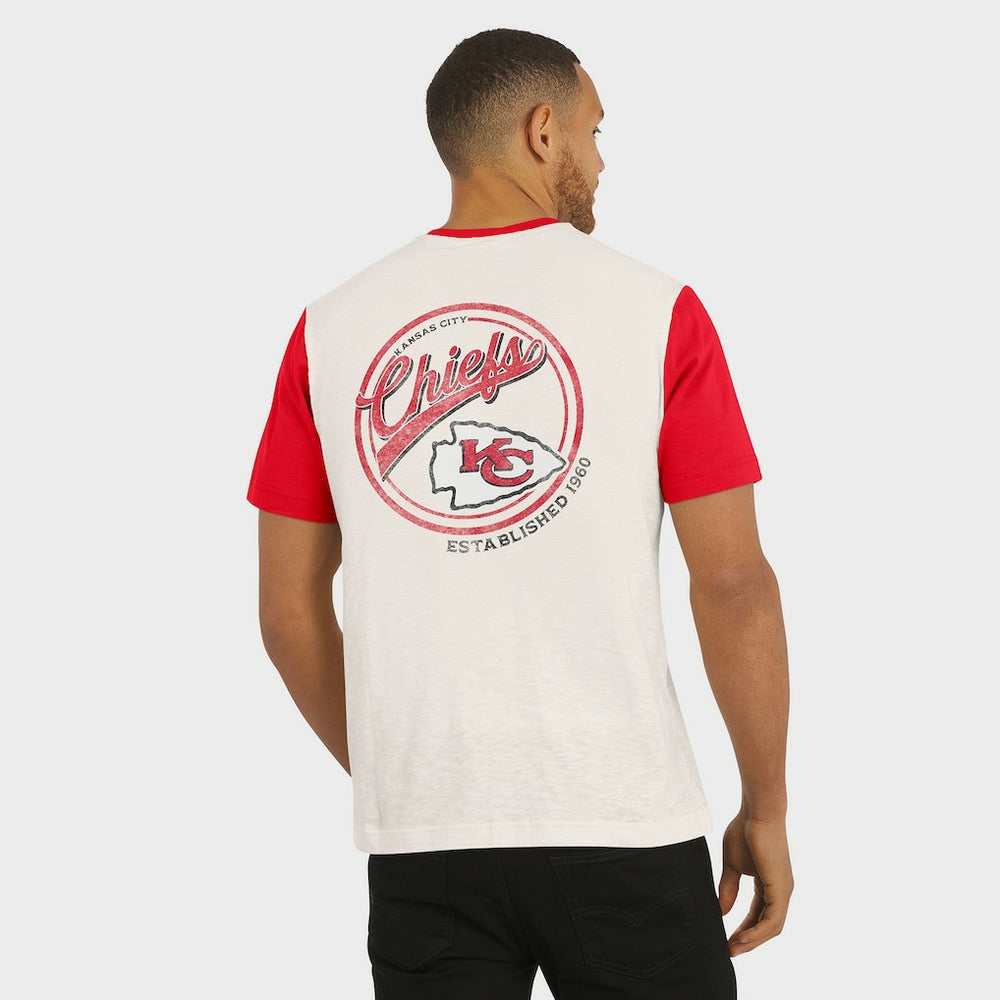 Darius Rucker Collection Henley Colorblock Slub Pocket T-Shirt - Kansas City Chiefs T-shirts