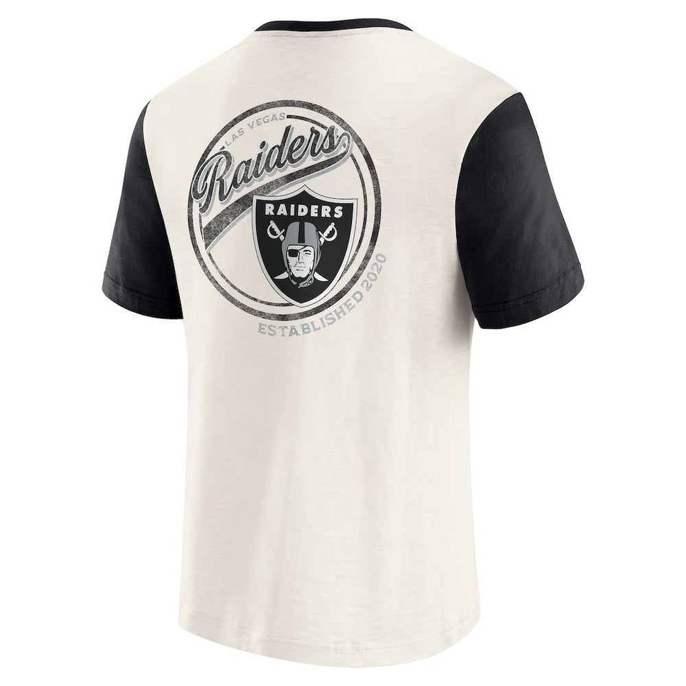 Darius Rucker Collection Henley Colorblock Slub Pocket T-Shirt - Las Vegas Raiders T-shirts