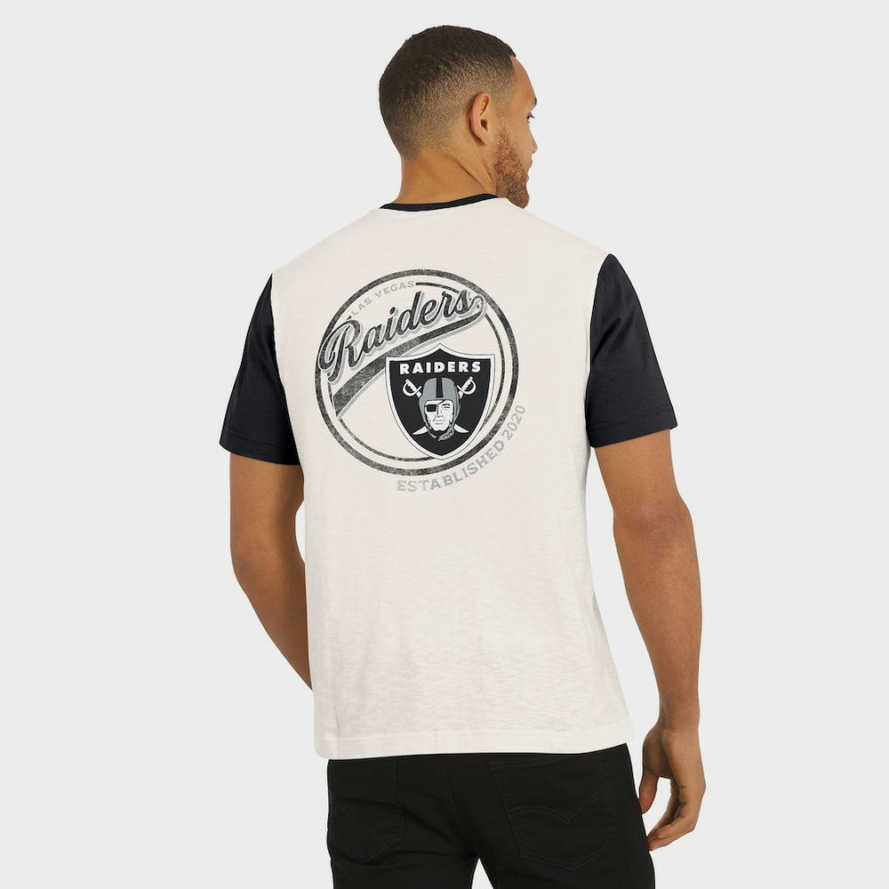 Darius Rucker Collection Henley Colorblock Slub Pocket T-Shirt - Las Vegas Raiders T-shirts