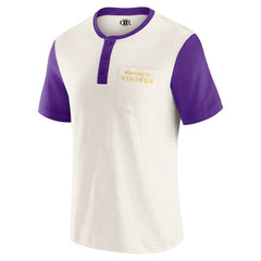 Darius Rucker Collection Henley Colorblock Slub Pocket T-Shirt - Minnesota Vikings T-shirts