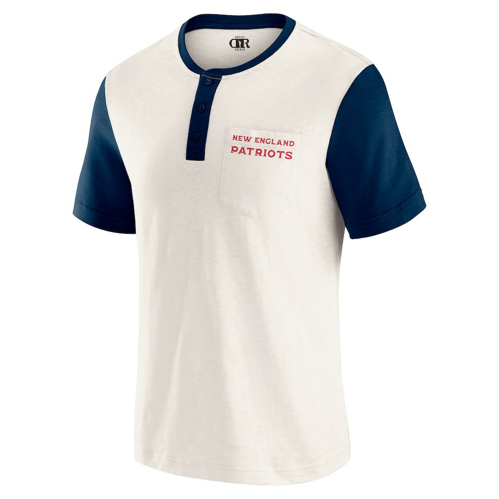 Darius Rucker Collection Henley Colorblock Slub Pocket T-Shirt - New England Patriots T-shirts
