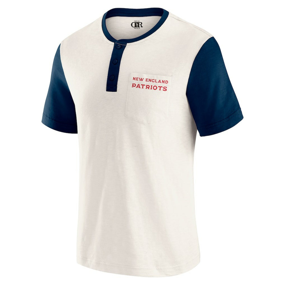 Darius Rucker Collection Henley Colorblock Slub Pocket T-Shirt - New England Patriots T-shirts