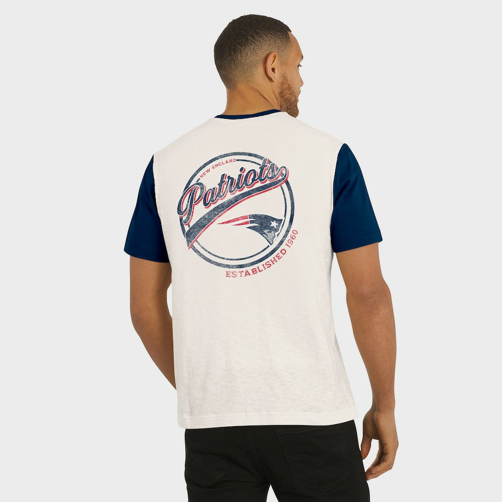 Darius Rucker Collection Henley Colorblock Slub Pocket T-Shirt - New England Patriots T-shirts