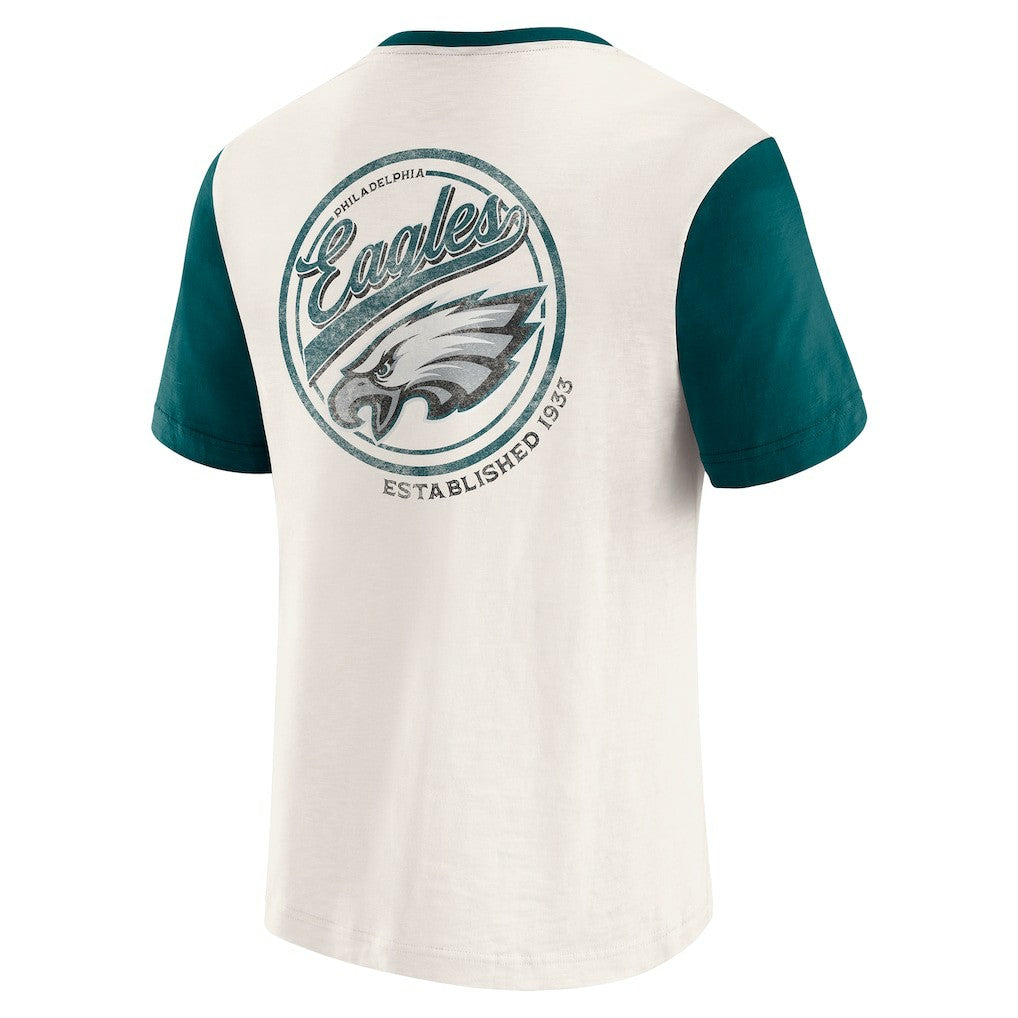 Darius Rucker Collection Henley Colorblock Slub Pocket T-Shirt - Philadelphia Eagles T-shirts