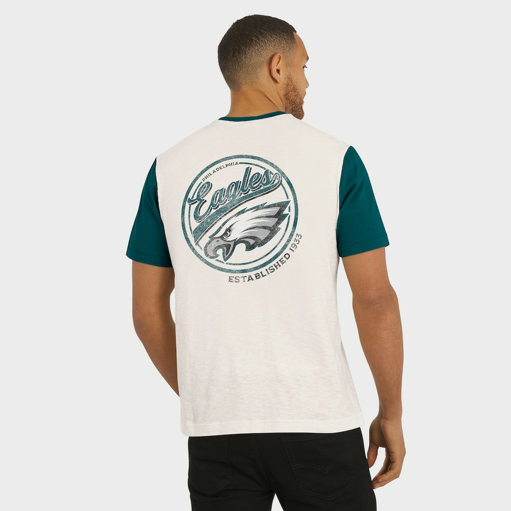 Darius Rucker Collection Henley Colorblock Slub Pocket T-Shirt - Philadelphia Eagles T-shirts