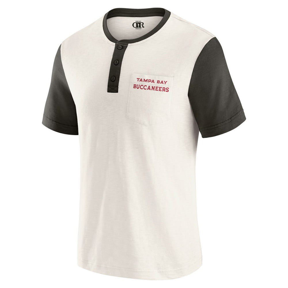 Darius Rucker Collection Henley Colorblock Slub Pocket T-Shirt - Tampa Bay Buccaneers T-shirts
