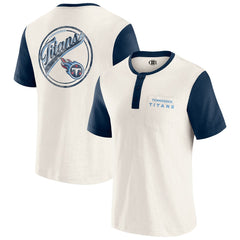 Darius Rucker Collection Henley Colorblock Slub Pocket T-Shirt - Tennessee Titans T-shirts