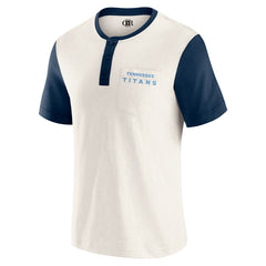 Darius Rucker Collection Henley Colorblock Slub Pocket T-Shirt - Tennessee Titans T-shirts