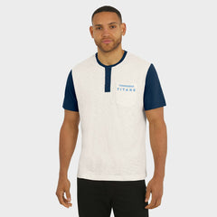 Darius Rucker Collection Henley Colorblock Slub Pocket T-Shirt - Tennessee Titans T-shirts
