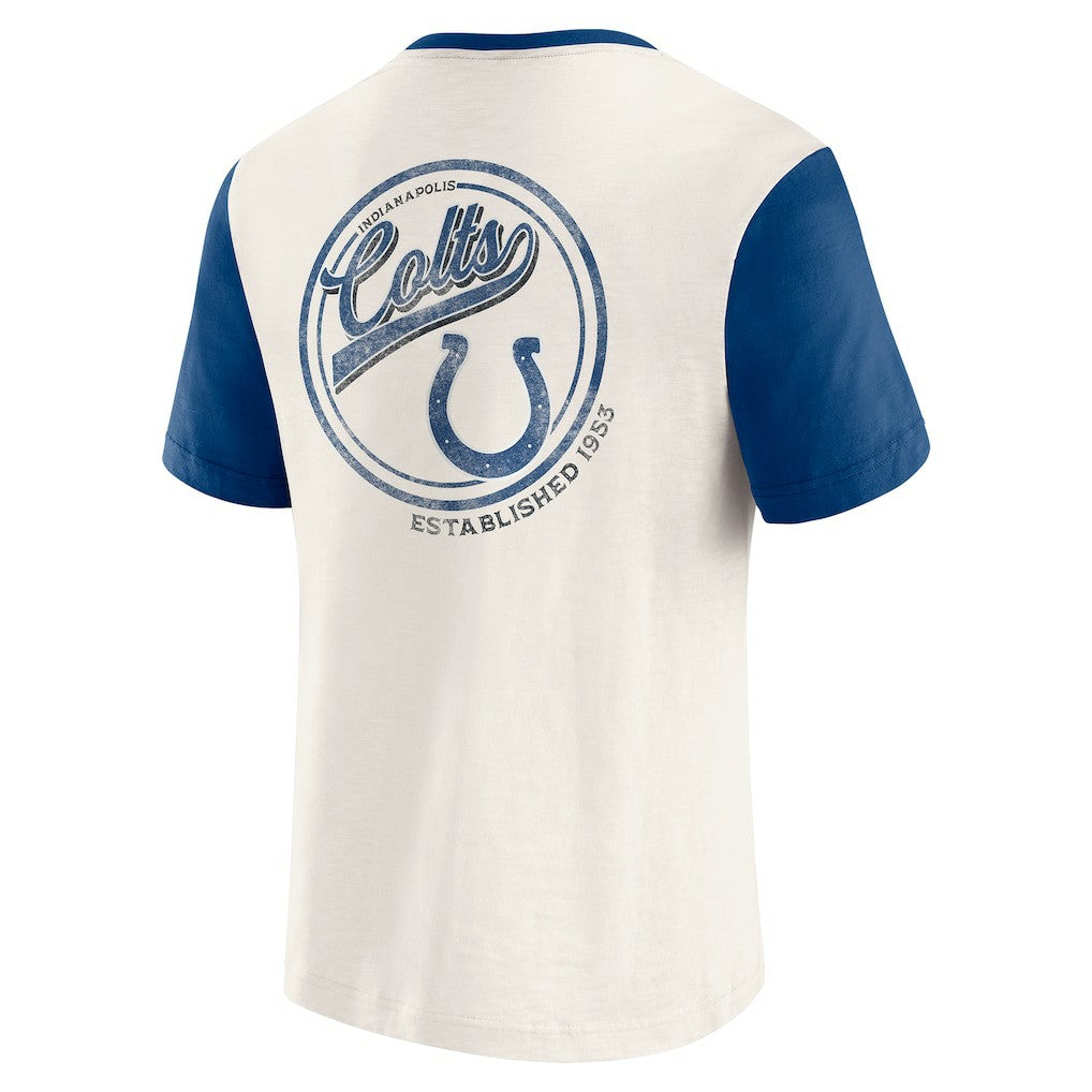 Darius Rucker Collection Henley Colorblock Slub Pocket T-Shirt - Indianapolis Colts T-shirts