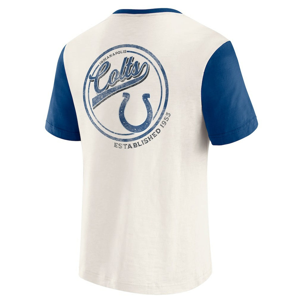 Darius Rucker Collection Henley Colorblock Slub Pocket T-Shirt - Indianapolis Colts T-shirts
